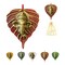 Metal Leaf Ganesha Diwali Decor Wall Hanging for Home & Office Housewarming Return Gift Pooja Favor Ganesha Decorative Wall Hanging Showpiece Pack of 1/2/5/25 Pcs